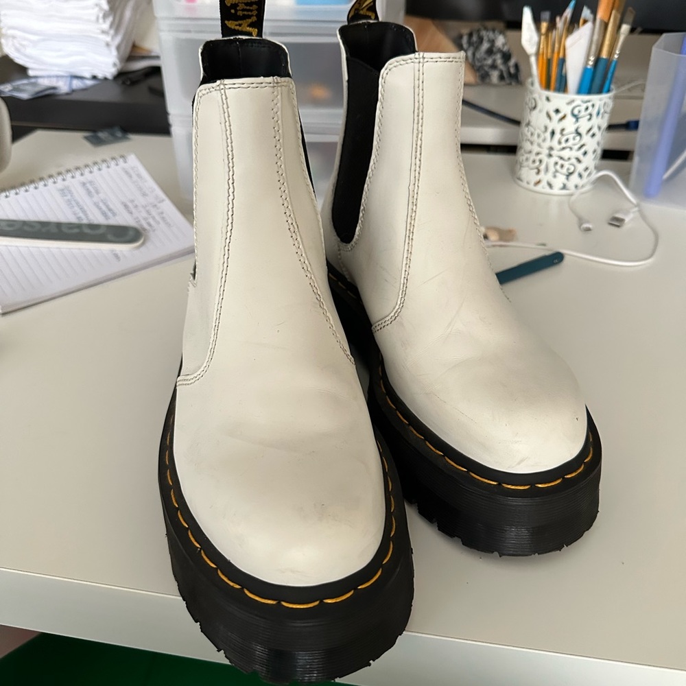 White platform dr martens